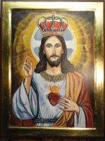 Nr.158.Ikona  Chrystusa Króla-wym.38-30-2,5cm